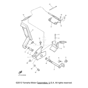 Arm, Accelerator Pedal by Yamaha J38-27872-00-00 OEM Hardware J38-27872-00-00 Off Road Express