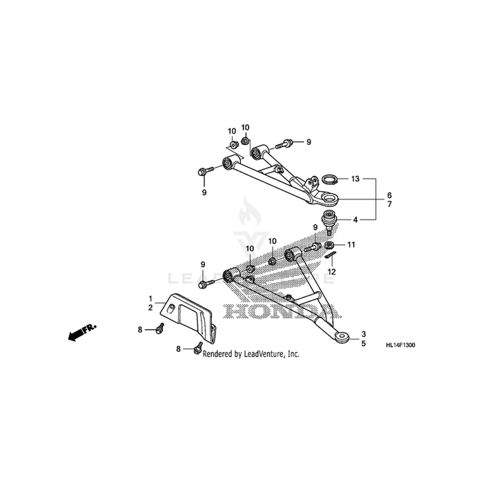 Arm Assembly, Left Front (Lower) by Honda