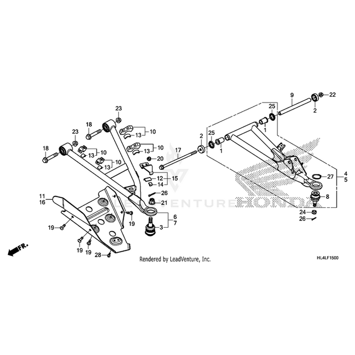 Arm Assembly, Left Front (Lower) (Type3) by Honda