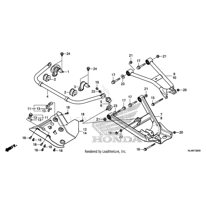 Arm Assembly, Left Rear (Lower) (Type1) by Honda