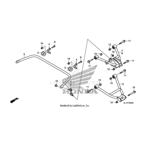 Arm Assembly, Left Rear (Upper) by Honda 52380-HL1-A00 OEM Hardware 52380-HL1-A00 Off Road Express Peach St