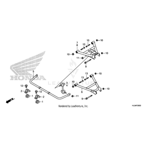 Arm Assembly, Left Rear (Upper) by Honda 52380-HL5-A00 OEM Hardware 52380-HL5-A00 Off Road Express Peach St