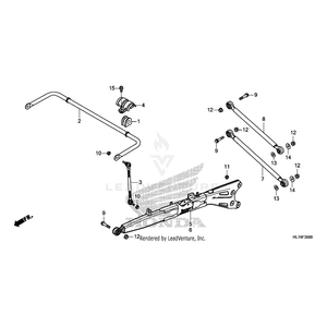 Arm Assembly, Left Trailing (Type3) by Honda 52360-HL7-A21ZA OEM Hardware 52360-HL7-A21ZA Off Road Express Peach St