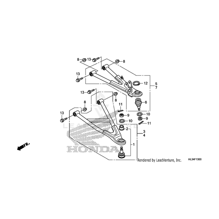 Arm Assembly, Right Front (Lower) by Honda