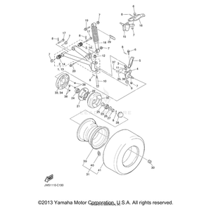 Arm, Knuckle 1 by Yamaha JU9-F3512-00-00 OEM Hardware JU9-F3512-00-00 No Longer Available