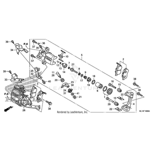 Arm, Left by Honda 43247-HL1-A01 OEM Hardware 43247-HL1-A01 Off Road Express Peach St