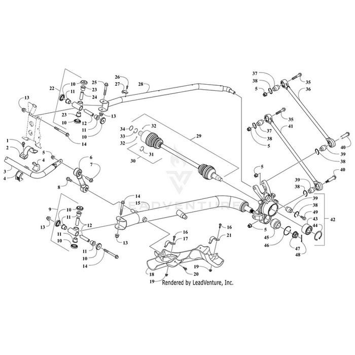 Arm, Lower Trailing-Ptd Black By Arctic Cat