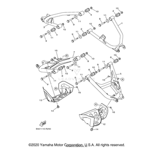 Arm, Rear 1 by Yamaha 1XD-F2171-00-00 OEM Hardware 1XD-F2171-00-00 Off Road Express