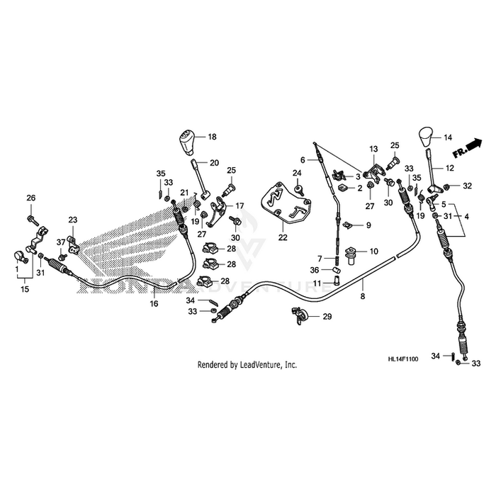 Arm, Rear Differential Lock by Honda