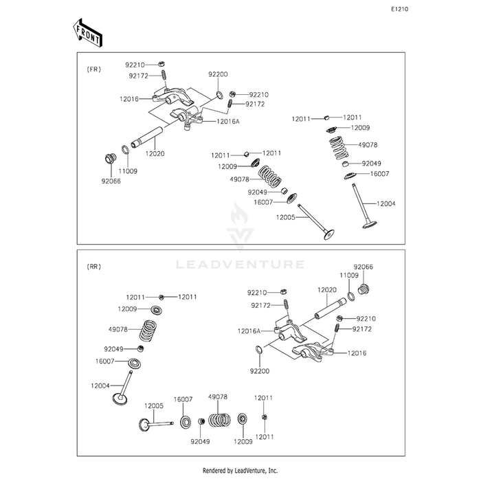 Arm-Rocker,Exhaust by Kawasaki