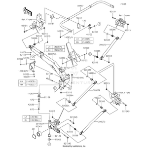 Arm-Suspension,Control,Front,P.C.P.Red by Kawasaki 39007-0432-57C OEM Hardware 39007-0432-57C Off Road Express Peach St