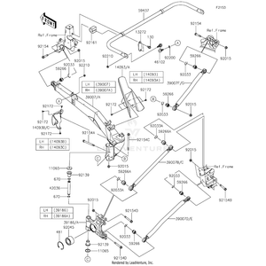 Arm-Suspension,Control,Front,White by Kawasaki 39007-0432-66D OEM Hardware 39007-0432-66D Off Road Express Peach St