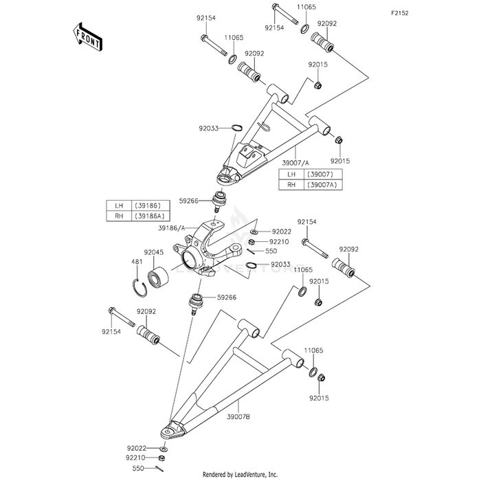 Arm-Suspension,Front,Lower,Lh&Amp;Rh by Kawasaki