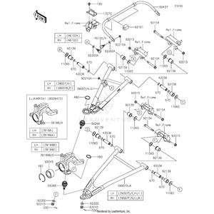 Arm-Suspension,Front,Lower,Lh,P.M.M.White by Kawasaki 39007-0426-66D OEM Hardware 39007-0426-66D No Longer Available