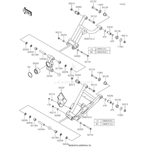 Arm-Suspension,Rear,Lower,Lh,P.C.L.Green by Kawasaki 39007-0451-42Q OEM Hardware 39007-0451-42Q Off Road Express Peach St