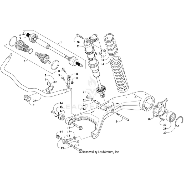 Arm,Trailing-Assy Dynamic Gray By Arctic Cat