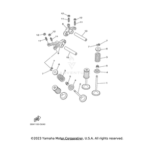 Arm, Valve Rocker 2 by Yamaha 5VK-12161-10-00 OEM Hardware 5VK-12161-10-00 Off Road Express