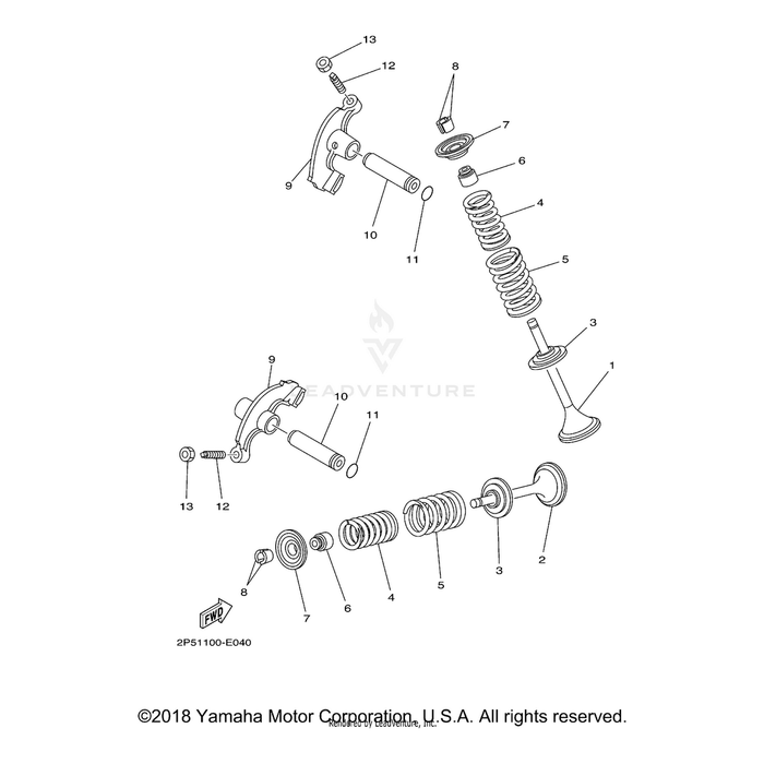 Arm, Valve Rocker by Yamaha