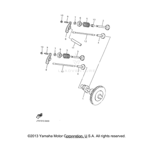 Arm, Valve Rocker by Yamaha 7CT-E2151-00-00 OEM Hardware 7CT-E2151-00-00 Off Road Express