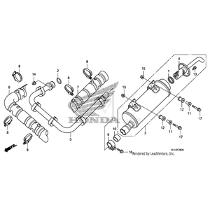 Arrester, Spark by Honda 18317-HL1-A00 OEM Hardware 18317-HL1-A00 Off Road Express Peach St