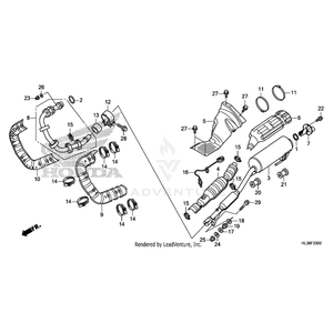 Arrester, Spark by Honda 18317-HL3-A00 OEM Hardware 18317-HL3-A00 Off Road Express Peach St