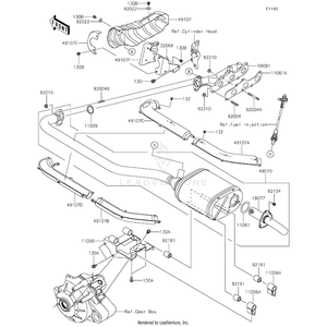 Arrester-Spark by Kawasaki 18077-0044 OEM Hardware 18077-0044 Off Road Express Peach St