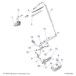 Assembly-Arm,Wiper,Wshld by Polaris 2638395 OEM Hardware P2638395 Off Road Express