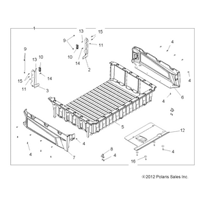 Assembly-Box,Cargo,Short,Blk by Polaris 2635843-070 OEM Hardware P2635843-070 Off Road Express