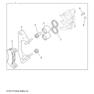 Assembly-Brk-Cal-R-Db1-3/8-Grooved by Polaris 1912135 OEM Hardware P1912135 Off Road Express