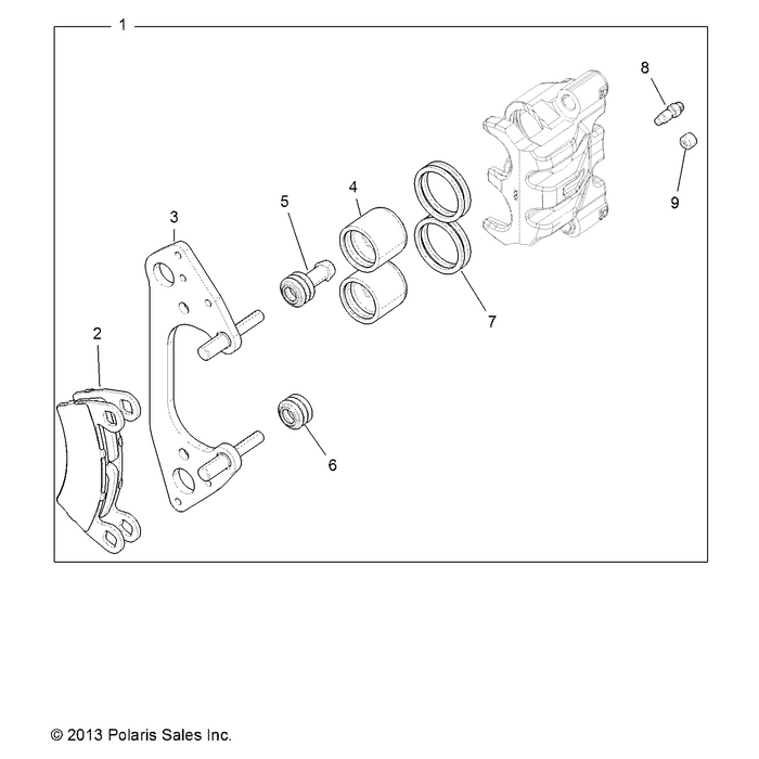 Assembly-Brk-Cal-R-Db1-3/8-Grooved by Polaris