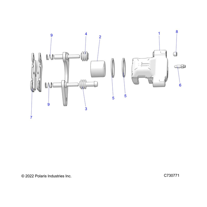 Assembly-Brk-Cal-Rl-Sb1.5-Grooved by Polaris