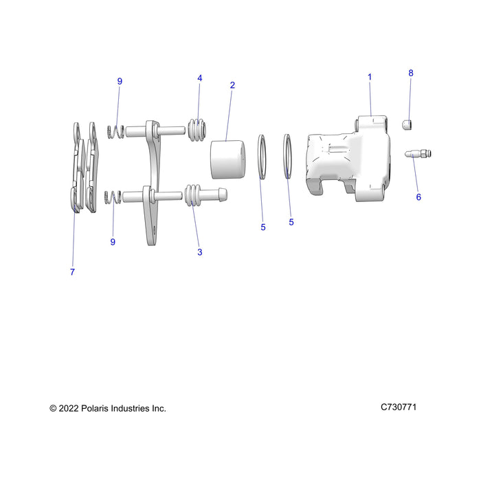 Assembly-Brk-Cal-Rr-Sb1.5-Grooved by Polaris