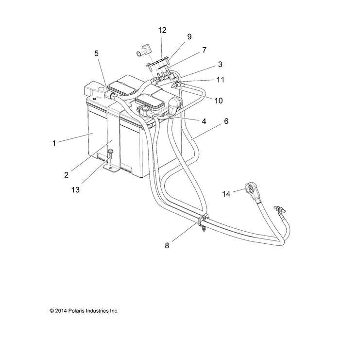 Assembly-Cable,Bat To Ground/Term by Polaris