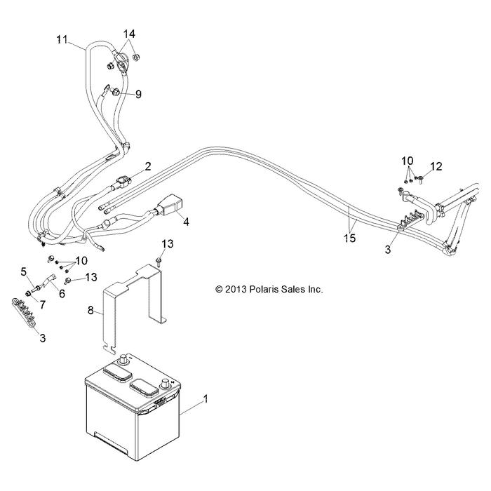 Assembly-Cable,Bat To Starter/Term by Polaris