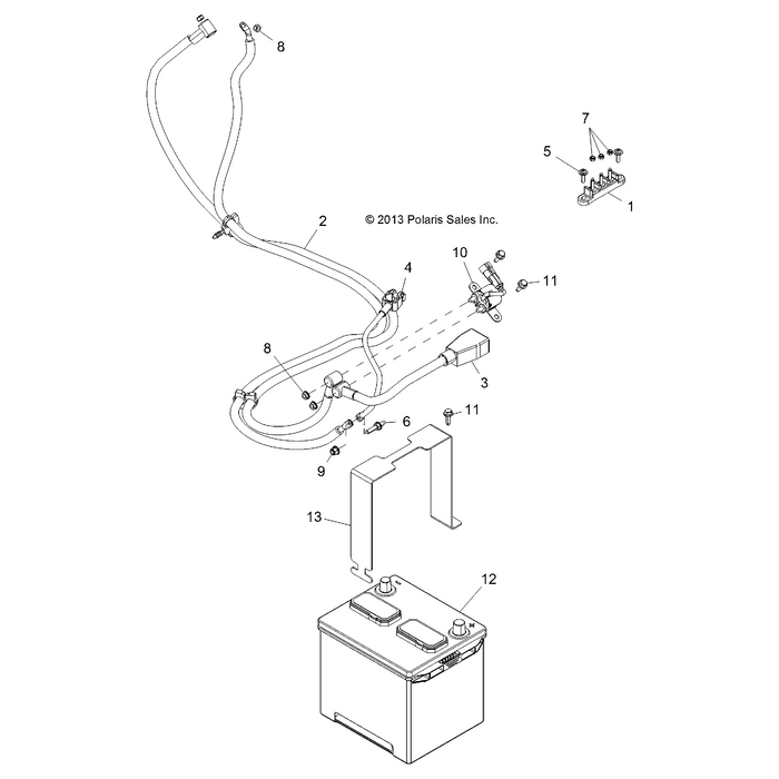 Assembly-Cable,Starter To Sol/Gnd by Polaris