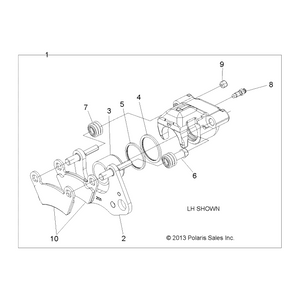 Assembly-Caliper,Brake,1.25,Rh,Rear by Polaris 1911615 OEM Hardware P1911615 Off Road Express