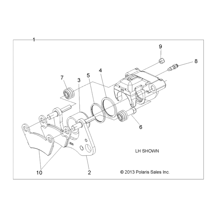 Assembly-Caliper,Brake,1.25,Rh,Rear by Polaris