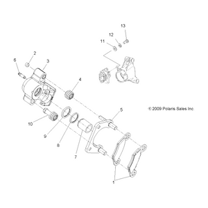 Assembly-Caliper,Brake,1.5,Rh,Rear by Polaris 1911613 OEM Hardware P1911613 Off Road Express