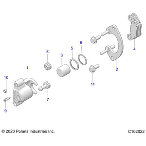 Assembly-Caliper,Brk,1.25,Rl by Polaris 1914109 OEM Hardware P1914109 Off Road Express