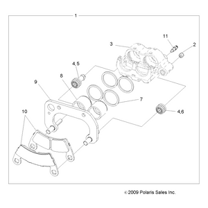 Assembly-Caliper,Brk,Db,1.375 ,Lh,M by Polaris 1913927 OEM Hardware P1913927 Off Road Express