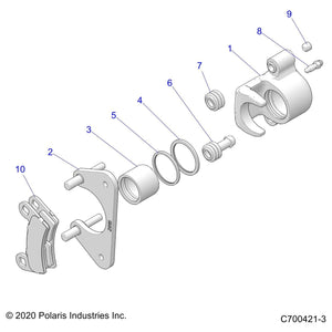 Assembly-Caliper Mnt,Sgl Bore by Polaris 1912815 OEM Hardware P1912815 Off Road Express