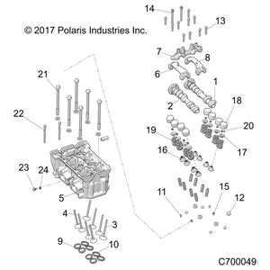 Assembly-Camshaft,Exhaust,800-208 by Polaris 3024156 OEM Hardware P3024156 Off Road Express