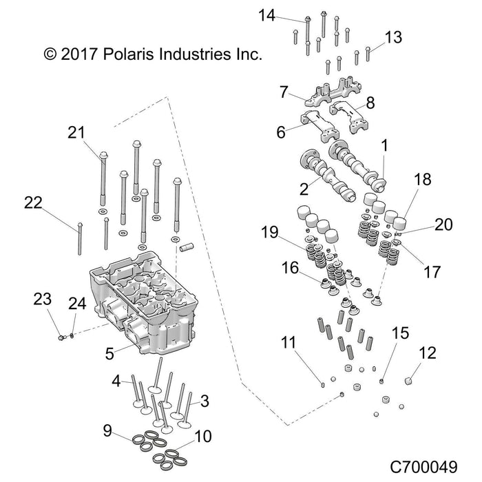 Assembly-Camshaft,Exhaust,800-208 by Polaris