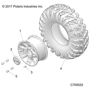 Assembly-Cap,Rim by Polaris 1524023 OEM Hardware P1524023 Off Road Express