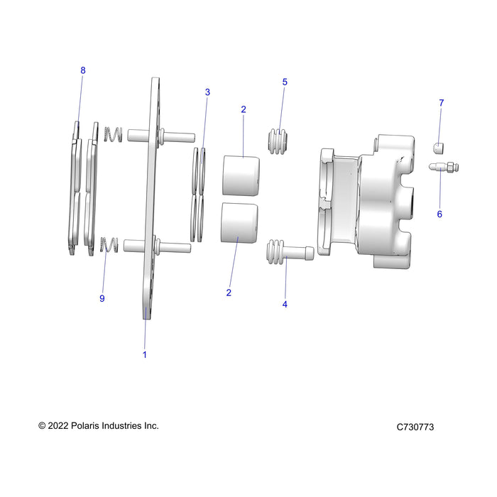 Assembly-Clpr,Db1.18,Lh,Grooved by Polaris