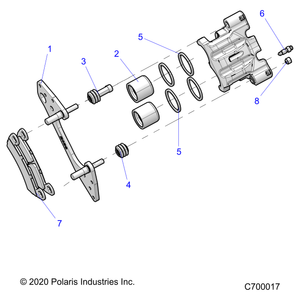 Assembly-Clpr,Db1.375 ,Xl,Ss,Right by Polaris 1913792 OEM Hardware P1913792 Off Road Express