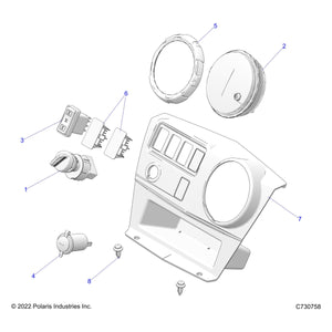 Assembly-Cluster,Cpia3,Sxs,Blu,Chl6 by Polaris 3280777 OEM Hardware P3280777 Off Road Express