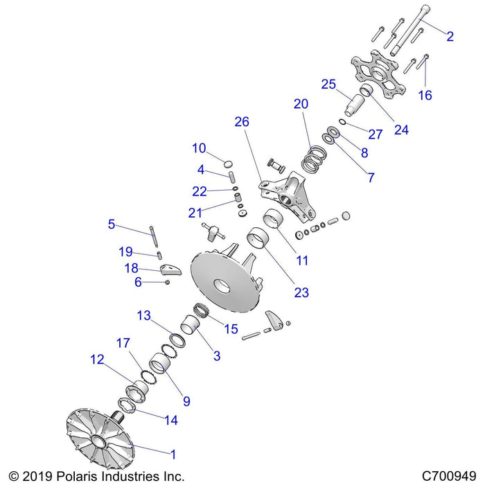 Assembly-Clutch,Drive,Basic,P90X by Polaris