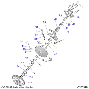 Assembly-Clutch,Drive,P90X,Dsl,Sply by Polaris 1327394 OEM Hardware P1327394 Off Road Express Drop Ship