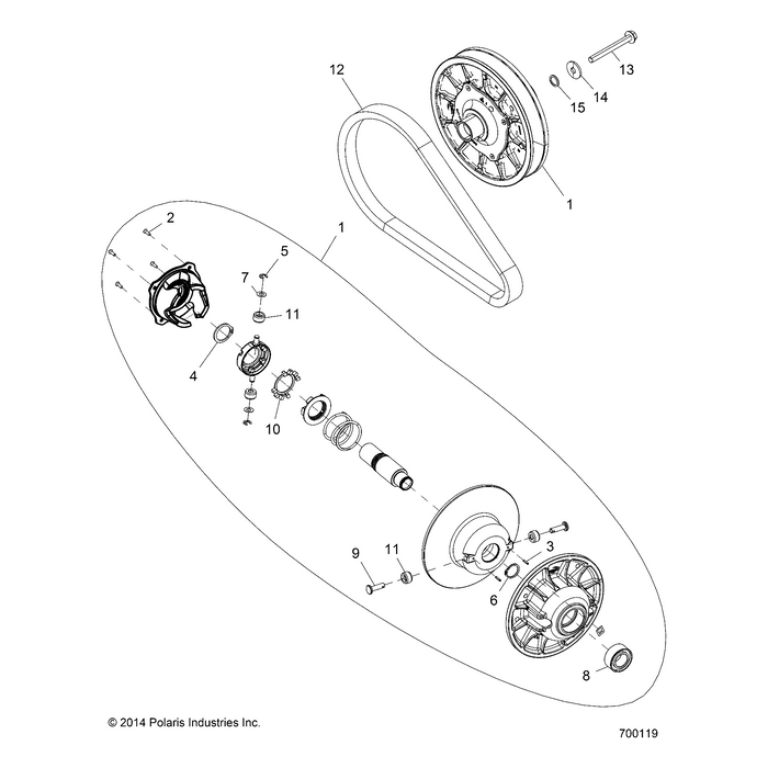 Assembly-Clutch,Driven by Polaris